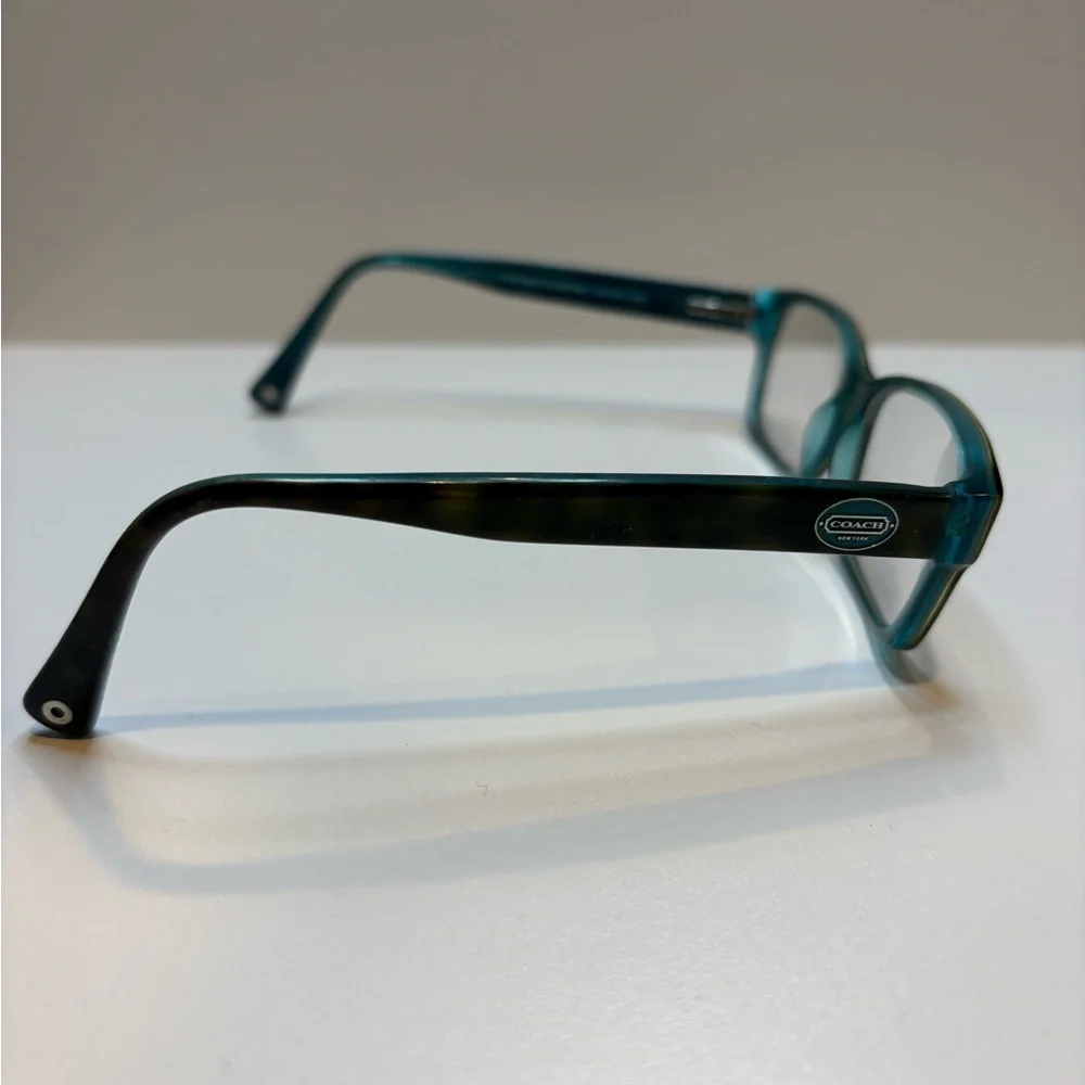COACH EYEGLASSES HC6040(Brooklyn)5116(Dark Tortoise/Teal)52•16•135 COACH GLASSES